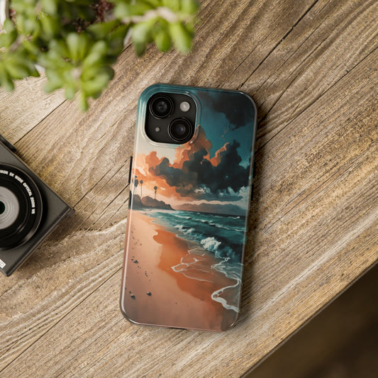 Beach Sunset Painting Tough Phone Cases