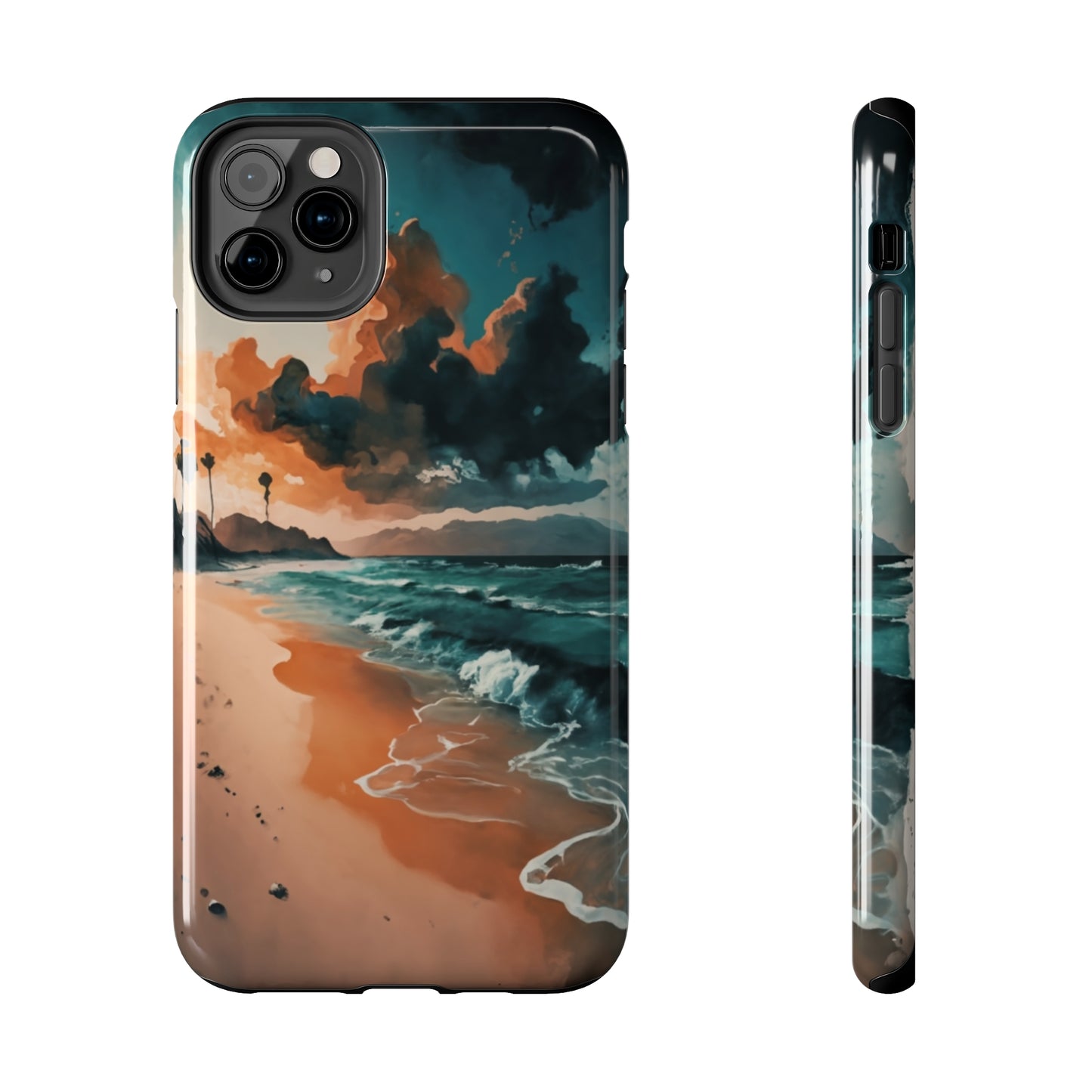 Beach Sunset Painting Tough Phone Cases