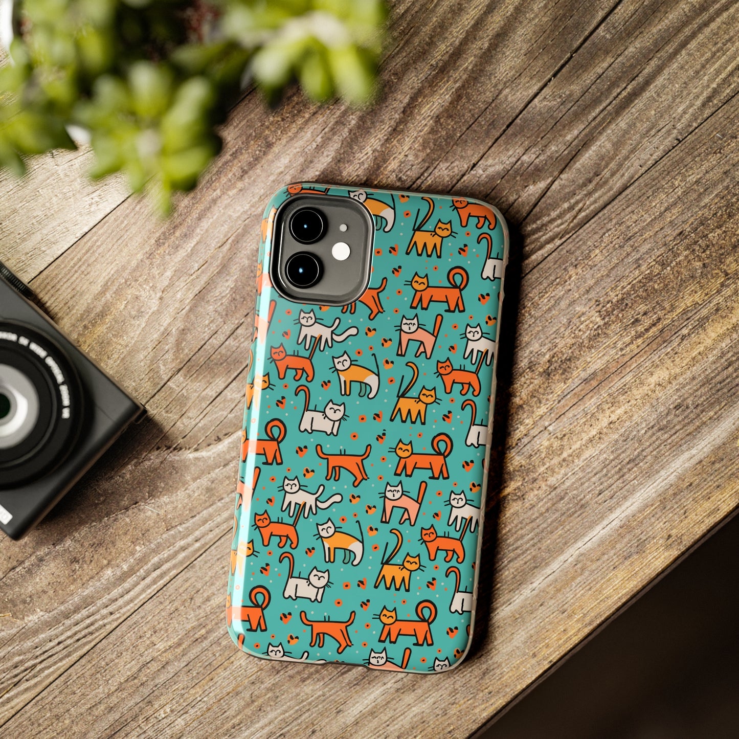 Cute Cat Pattern Tough Phone Cases