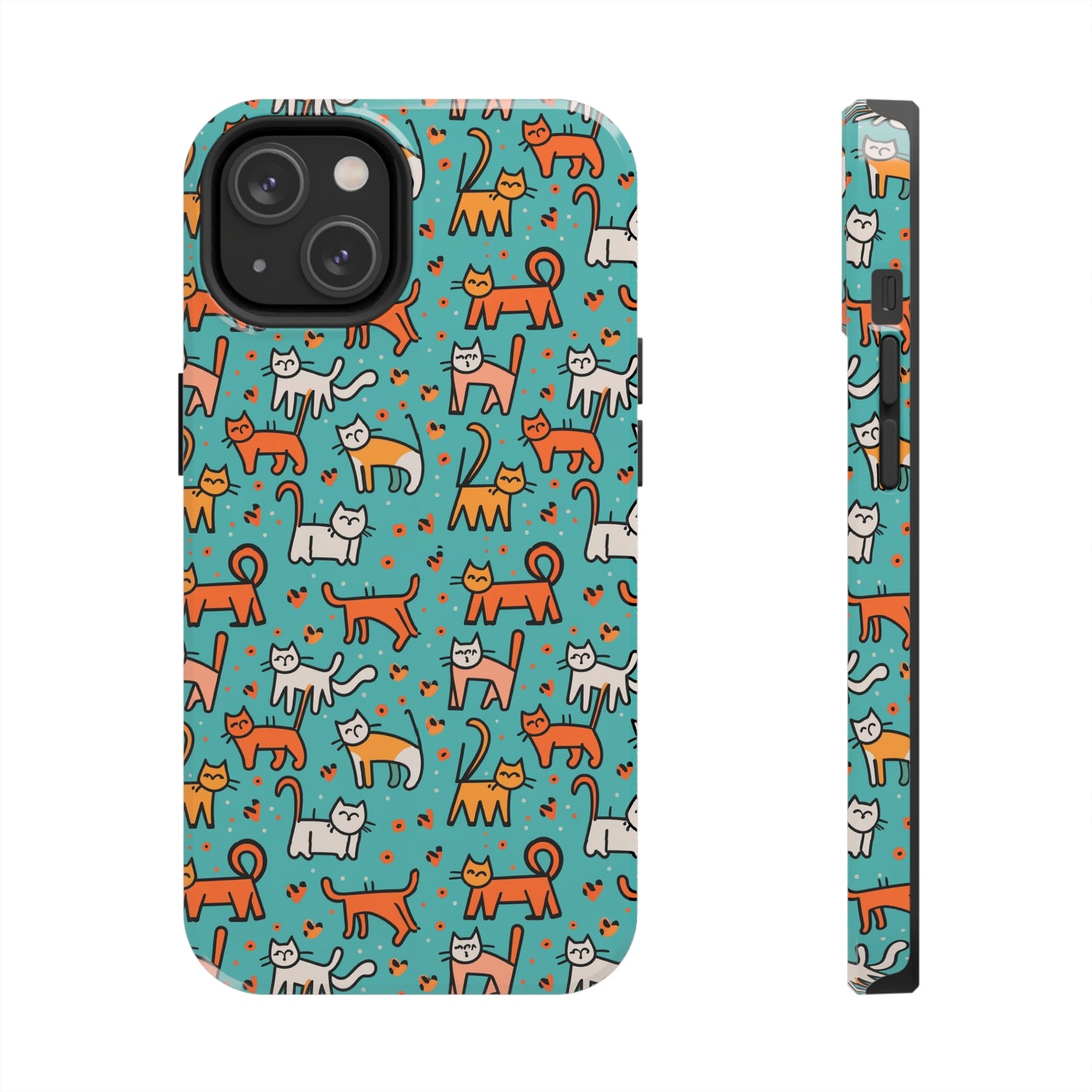 Cute Cat Pattern Tough Phone Cases