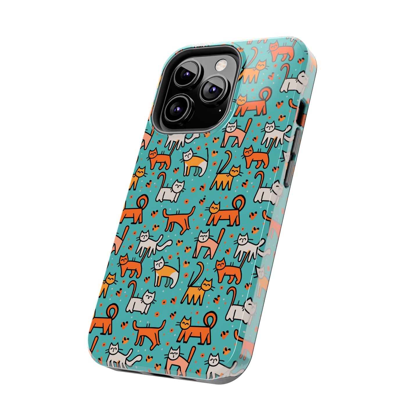 Cute Cat Pattern Tough Phone Cases