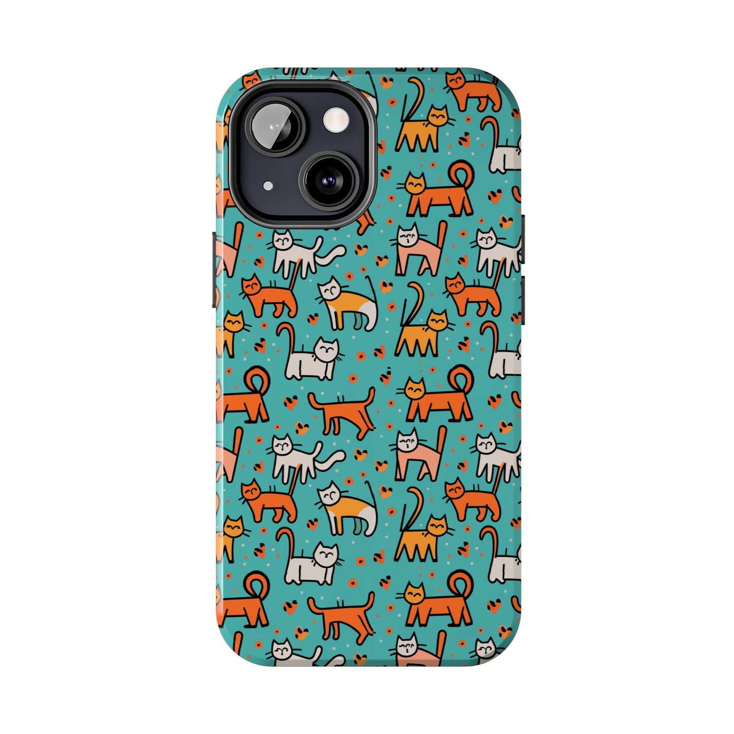 Cute Cat Pattern Tough Phone Cases