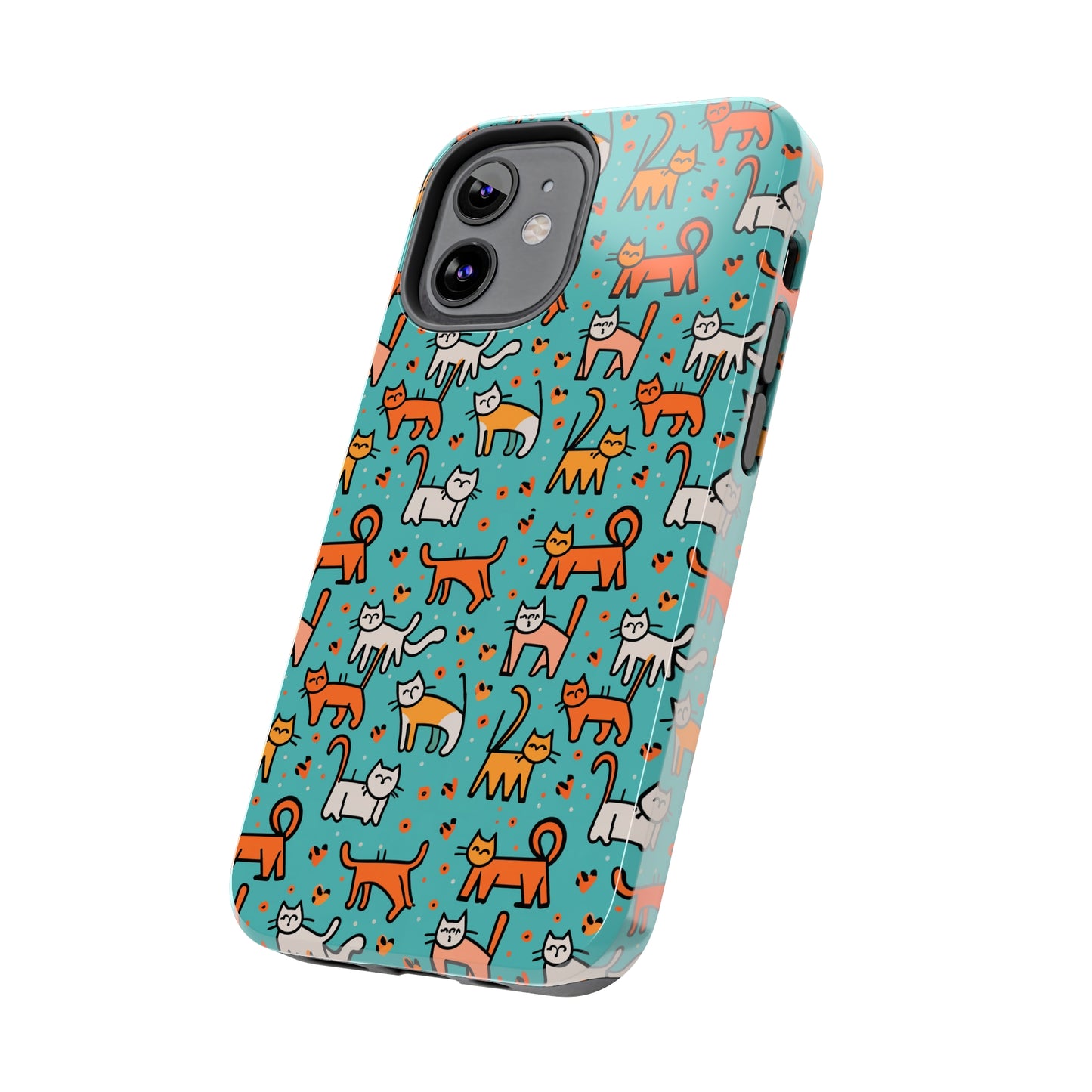 Cute Cat Pattern Tough Phone Cases