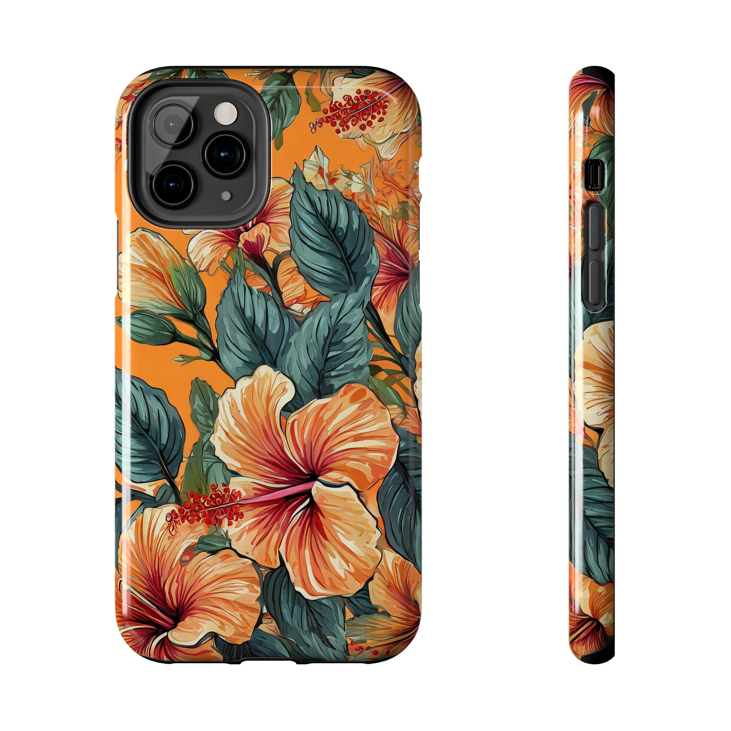 Hibiscus Flowers Painting Tough Phone Cases