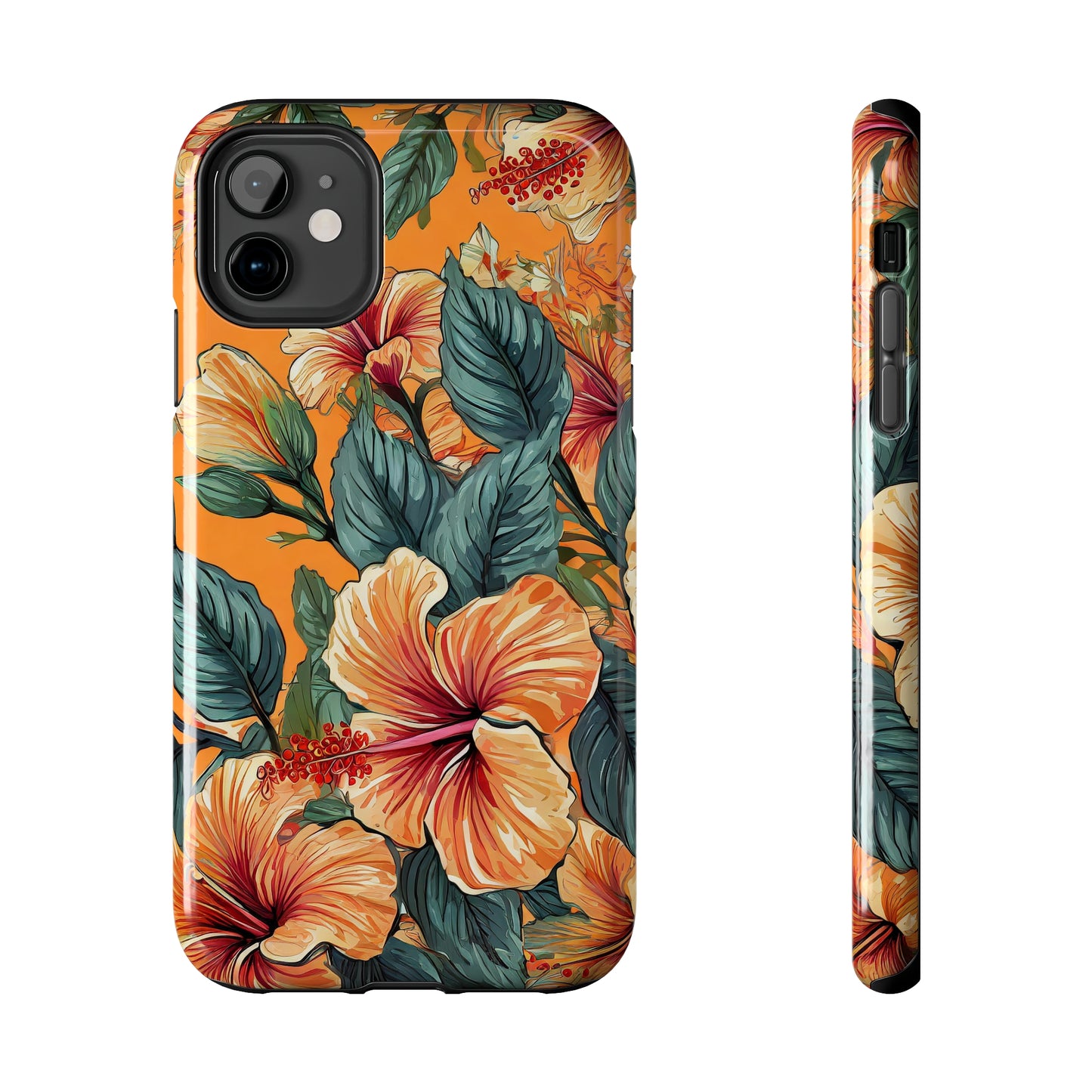 Hibiscus Flowers Painting Tough Phone Cases