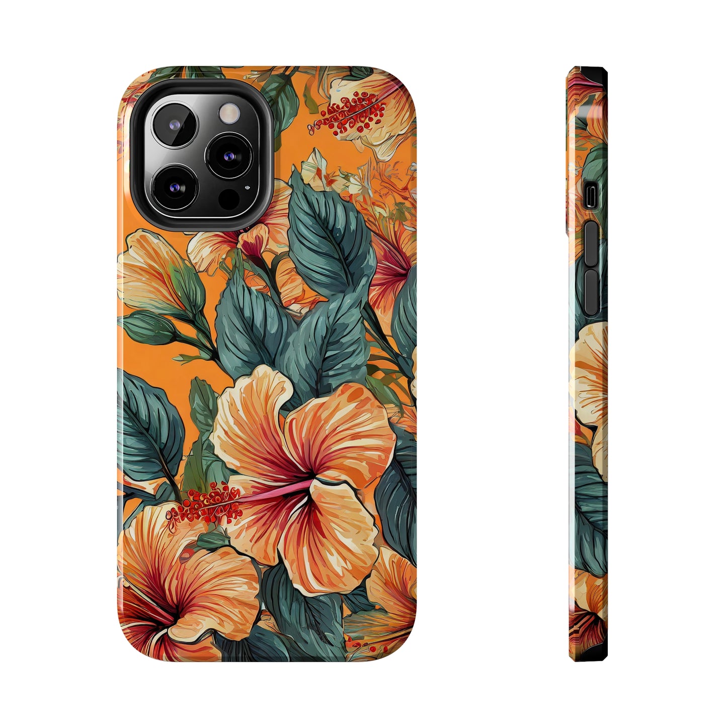 Hibiscus Flowers Painting Tough Phone Cases