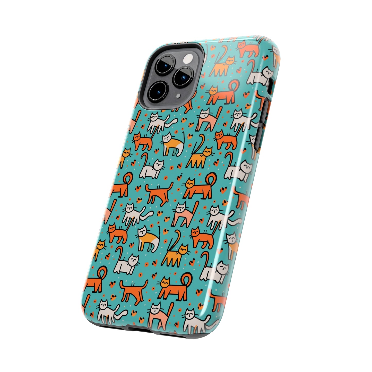 Cute Cat Pattern Tough Phone Cases