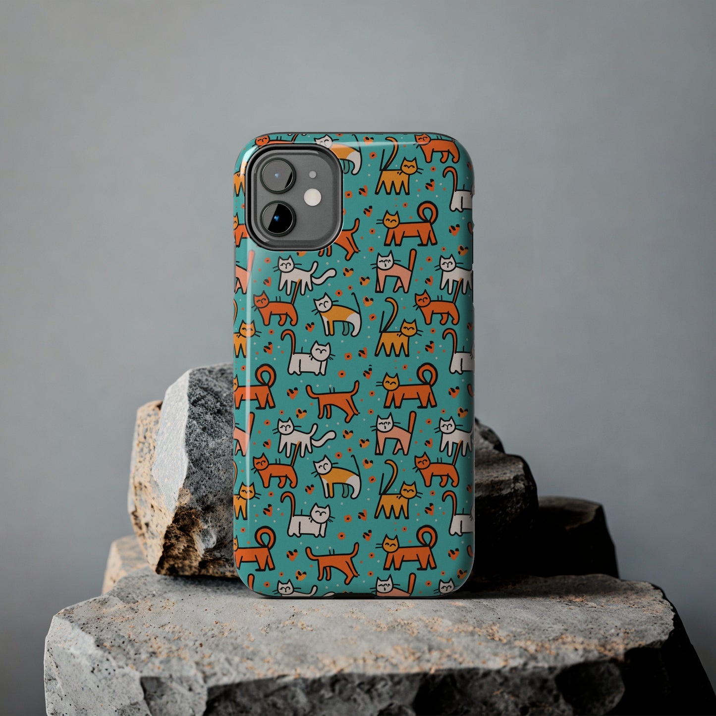 Cute Cat Pattern Tough Phone Cases