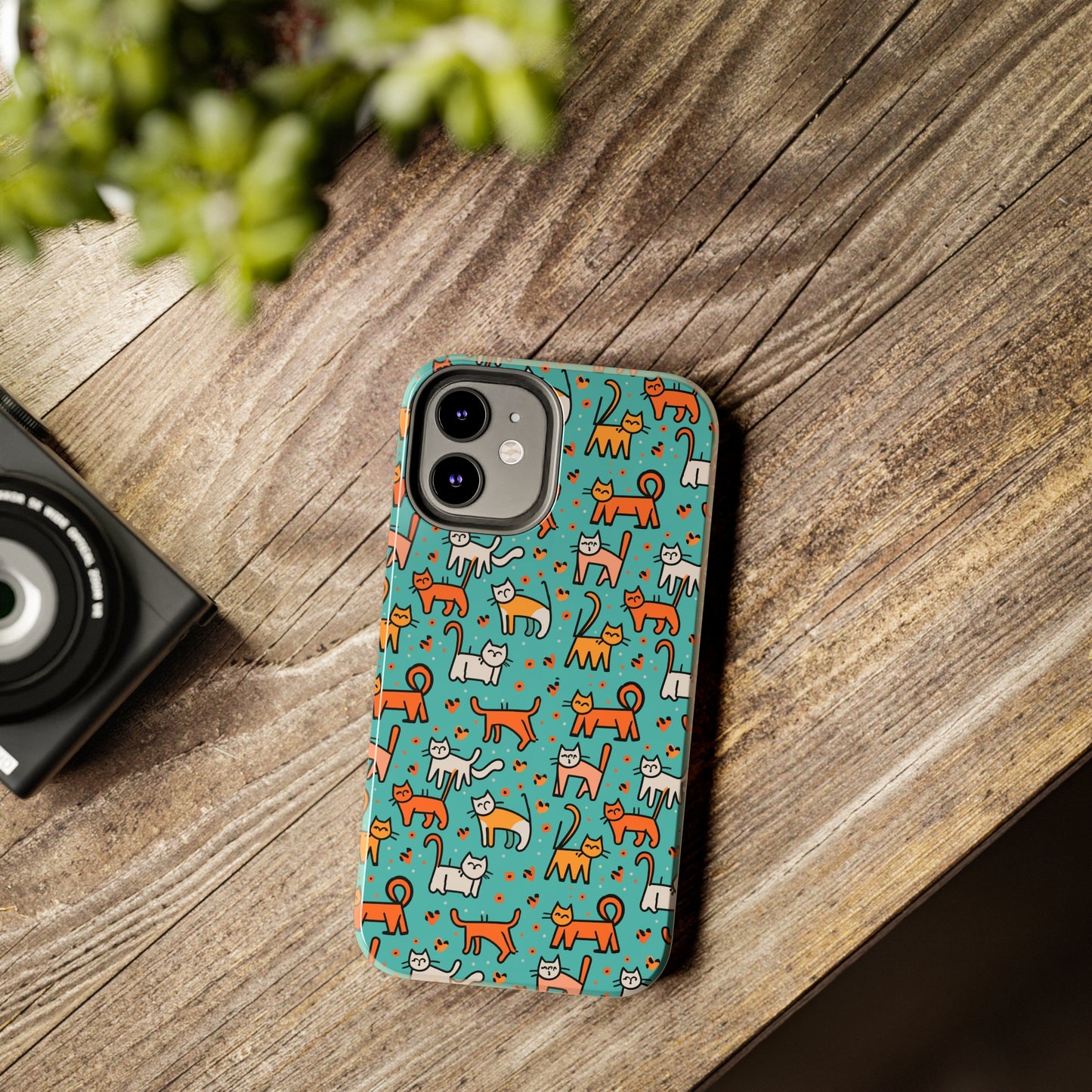 Cute Cat Pattern Tough Phone Cases