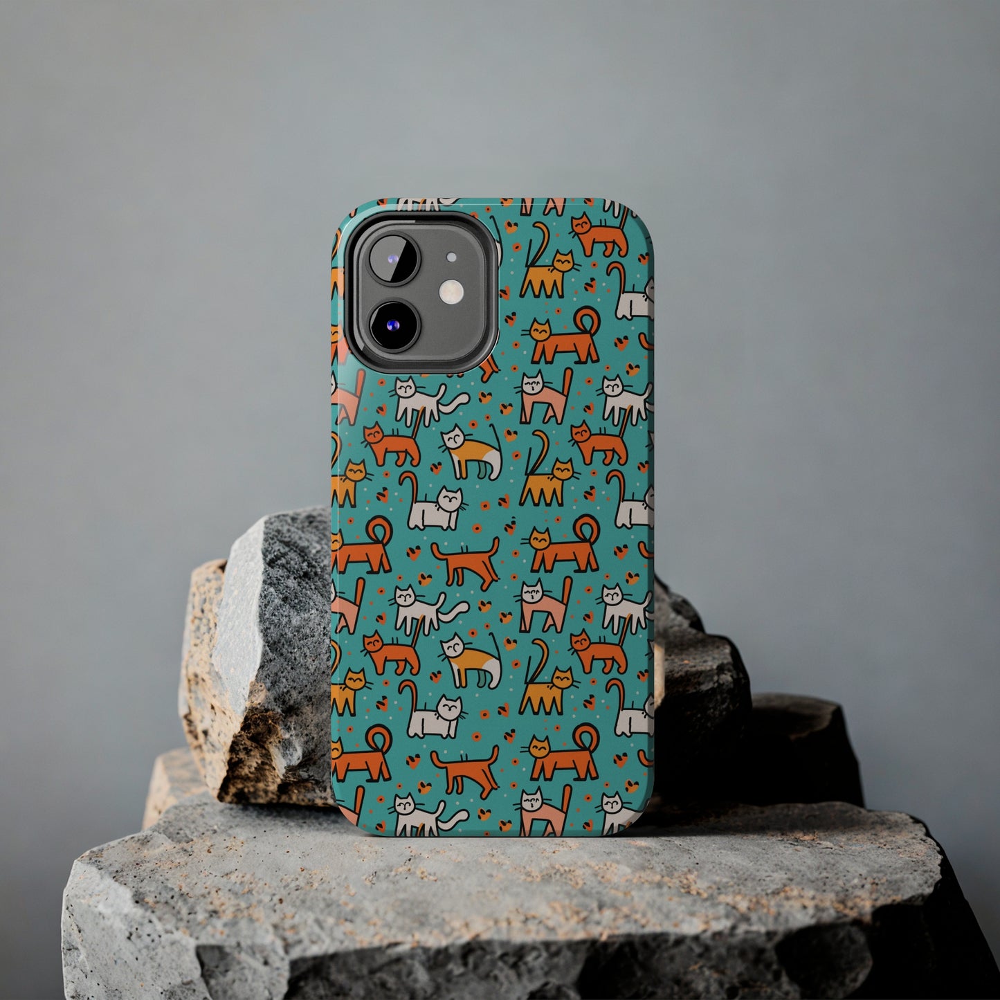 Cute Cat Pattern Tough Phone Cases