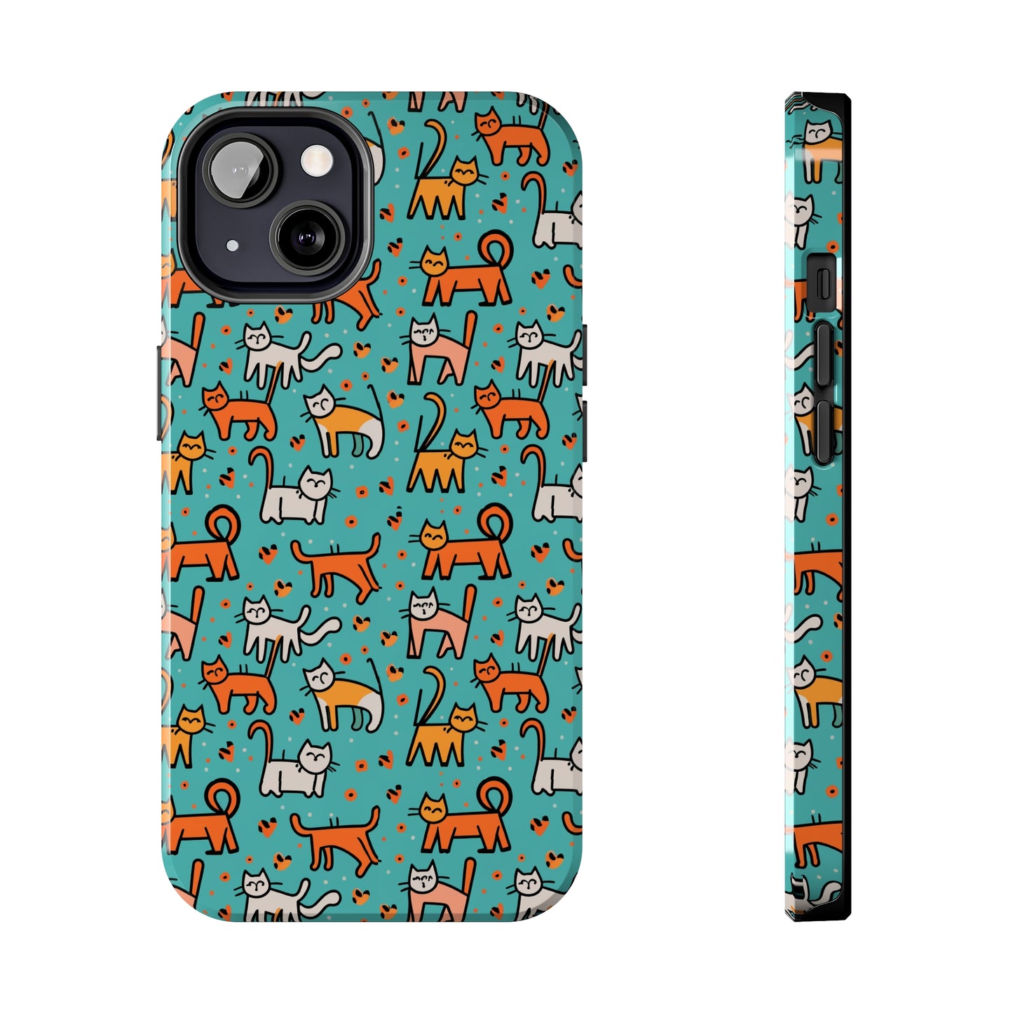 Cute Cat Pattern Tough Phone Cases