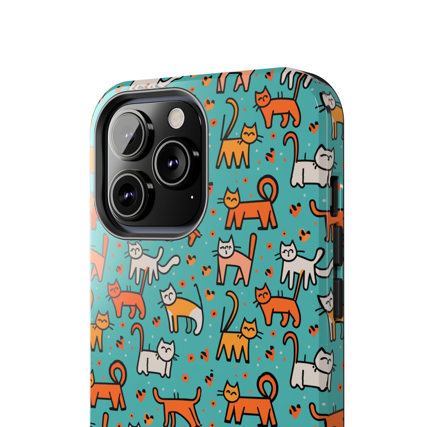 Cute Cat Pattern Tough Phone Cases