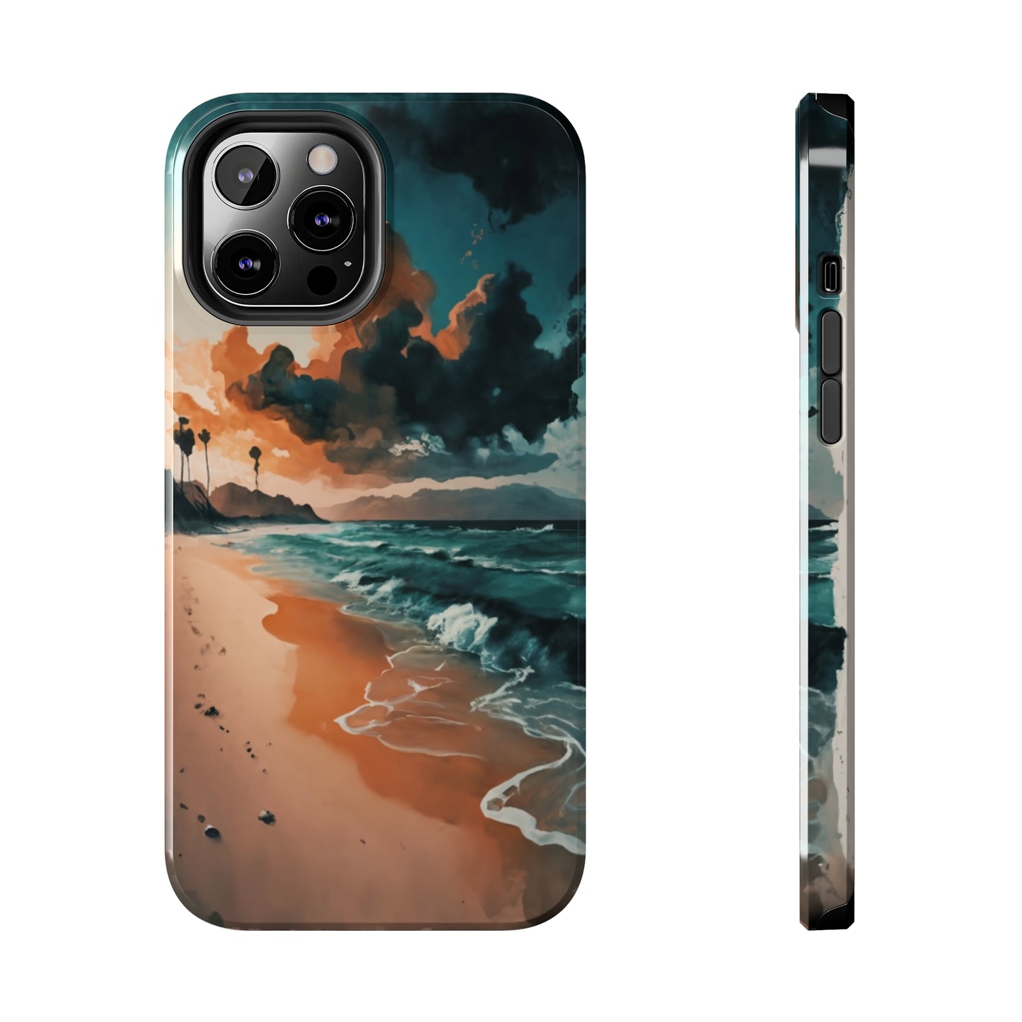 Beach Sunset Painting Tough Phone Cases