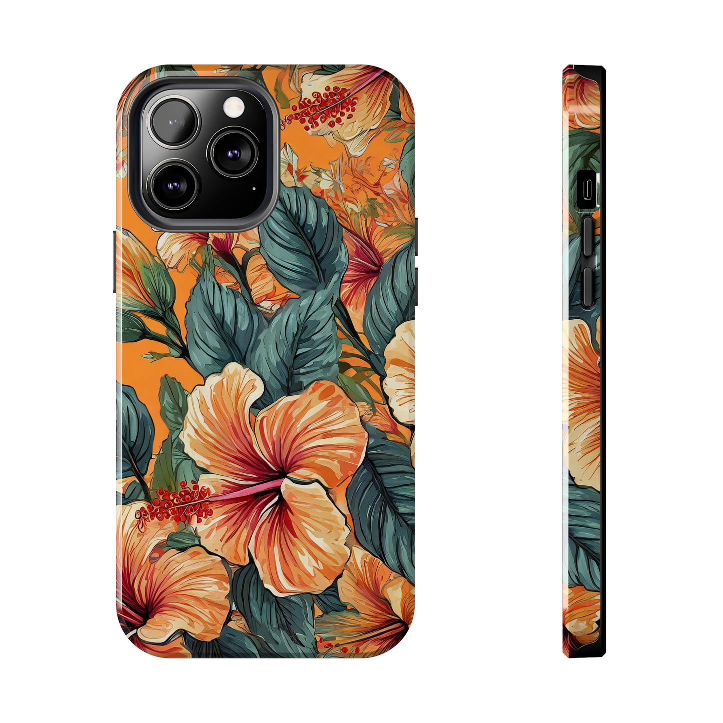 Hibiscus Flowers Painting Tough Phone Cases