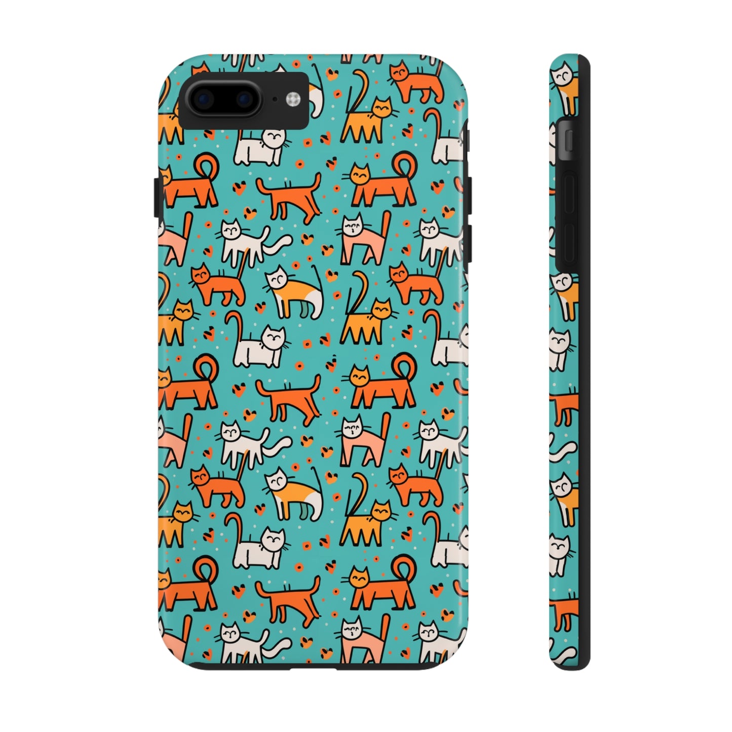 Cute Cat Pattern Tough Phone Cases