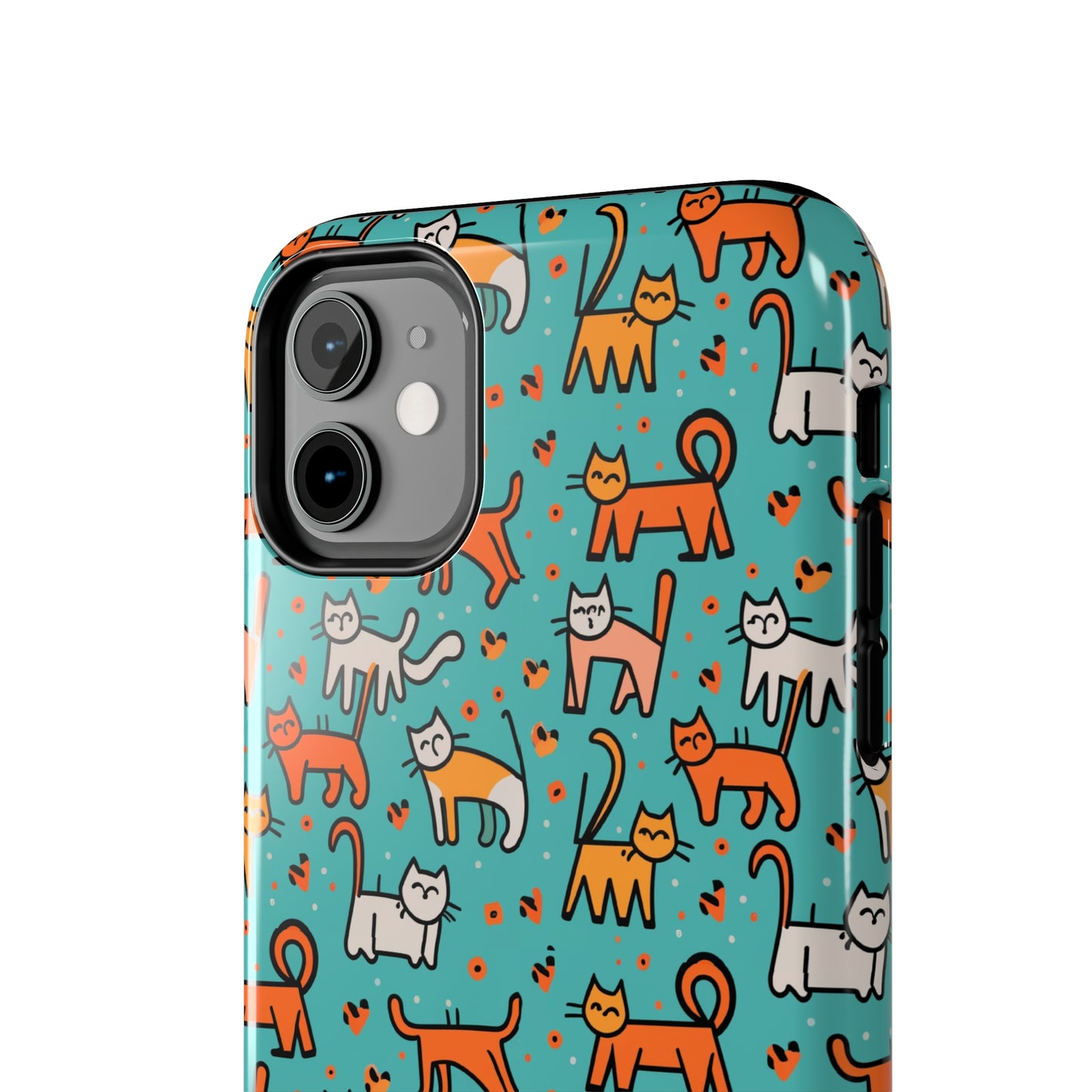 Cute Cat Pattern Tough Phone Cases