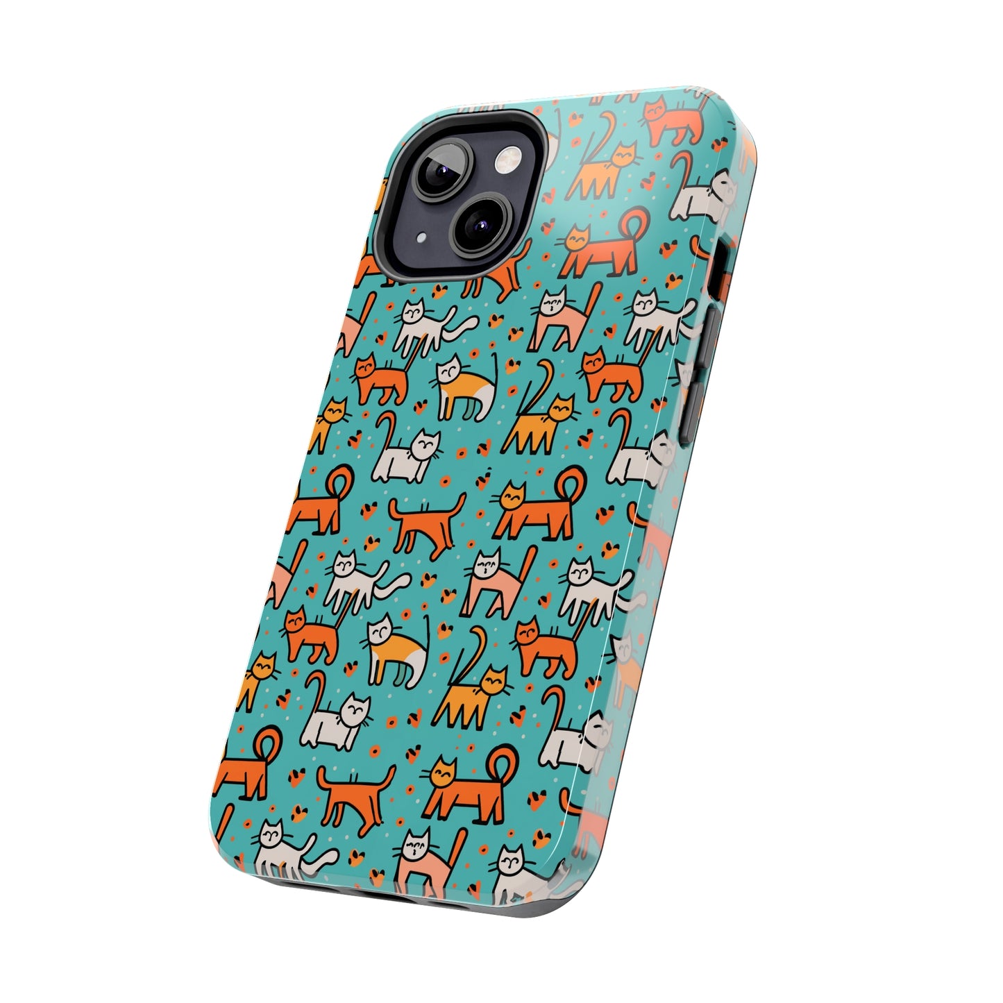 Cute Cat Pattern Tough Phone Cases