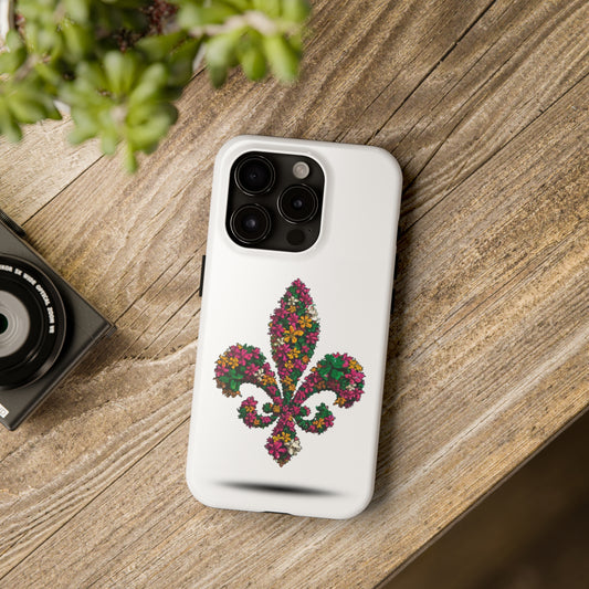 Fleur De Lis in Flowers Tough Phone Cases