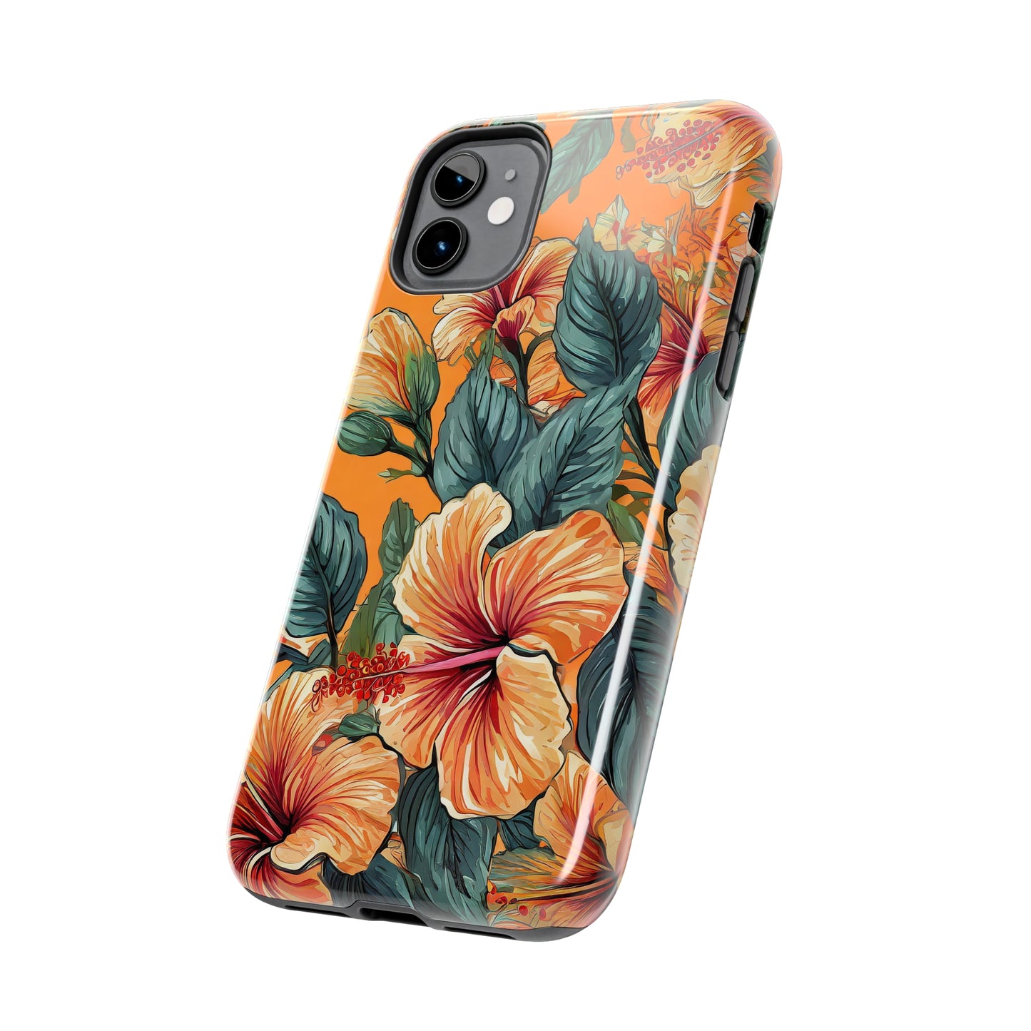 Hibiscus Flowers Painting Tough Phone Cases