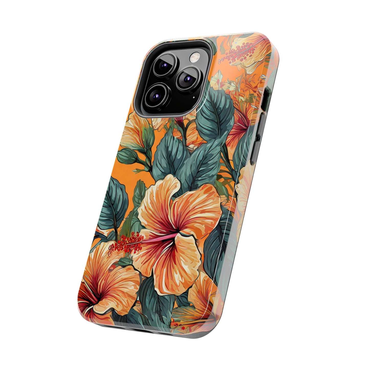 Hibiscus Flowers Painting Tough Phone Cases