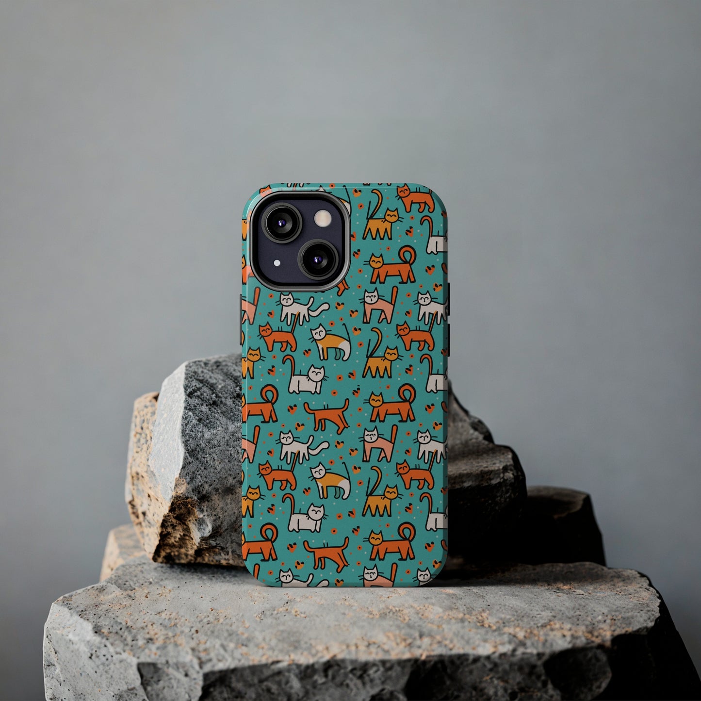 Cute Cat Pattern Tough Phone Cases