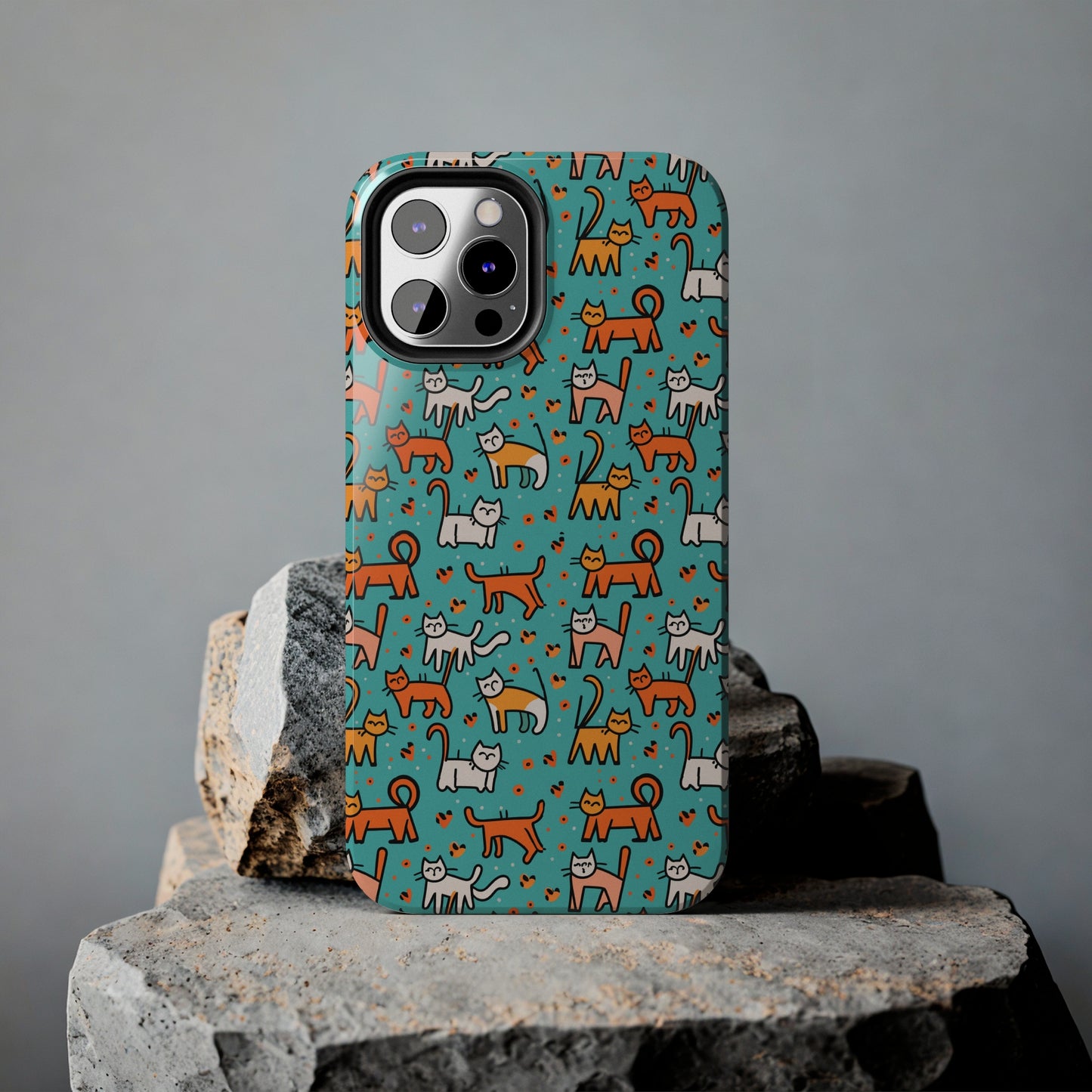 Cute Cat Pattern Tough Phone Cases