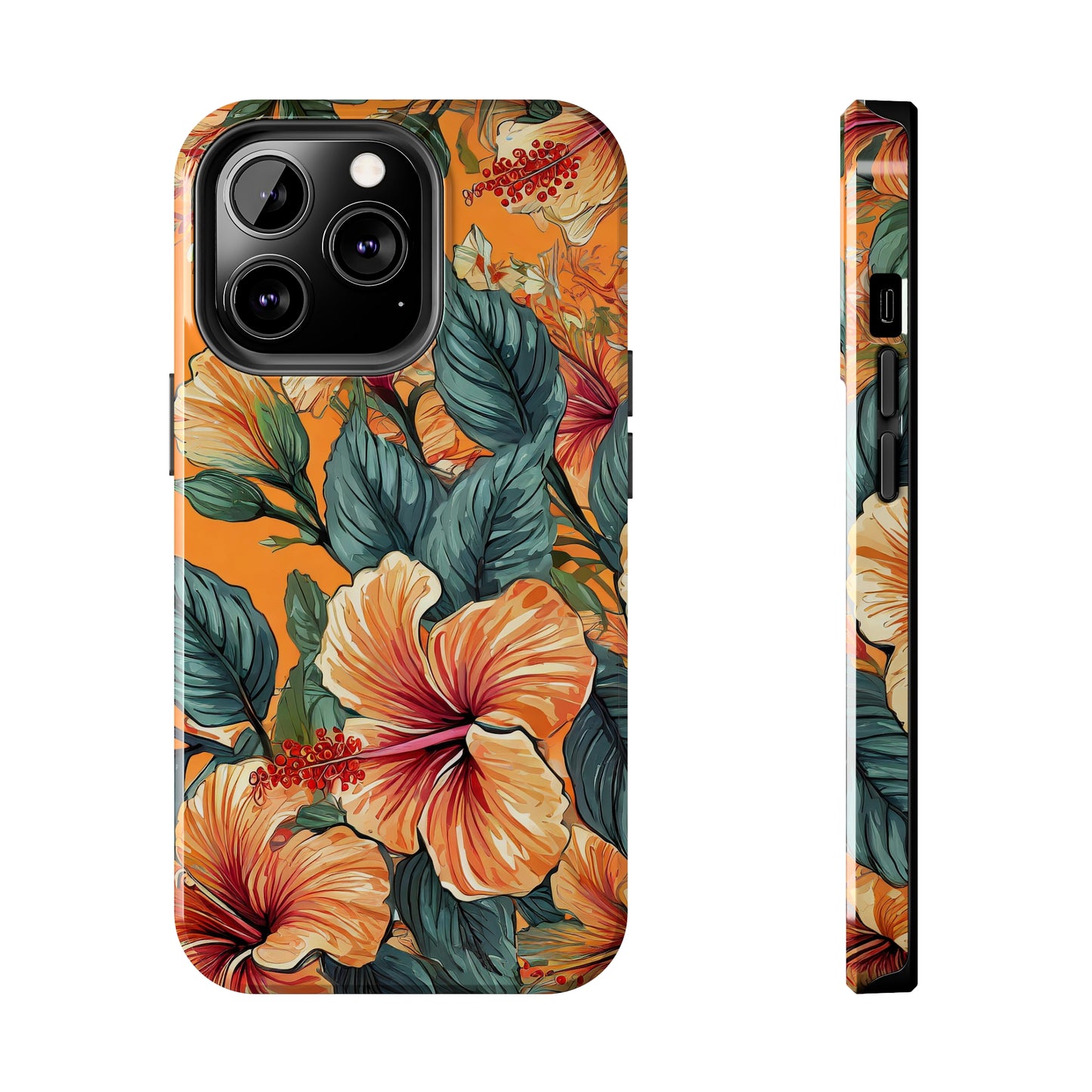 Hibiscus Flowers Painting Tough Phone Cases